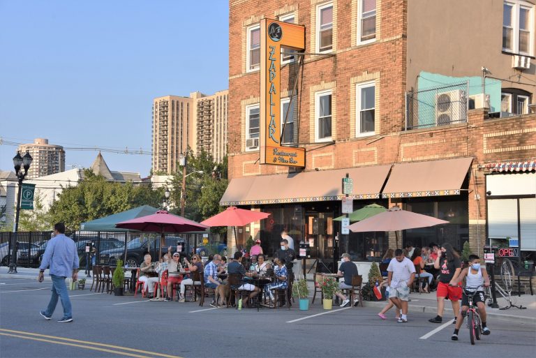 Residents enjoy outdoor dining during North Bergen’s ‘Eat and Shop Local’