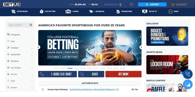 Bet Online Sports Betting at BetUS Sportsbook, Live Betting, Online Casino and Horse Racing