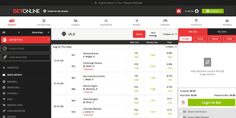 Betonline Sportsbook betting