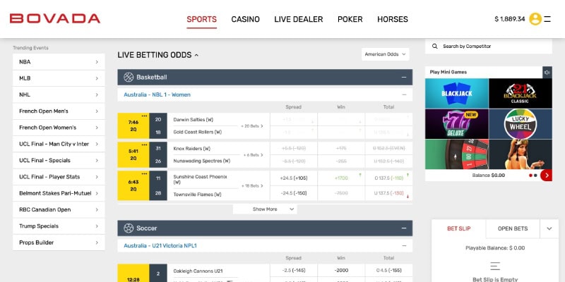 NFL Odds and Betting Lines at Bovada Sportsbook