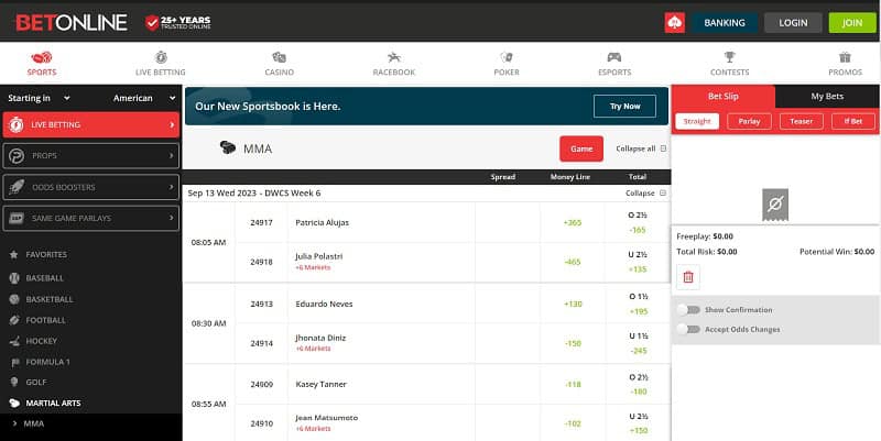 best mma betting site