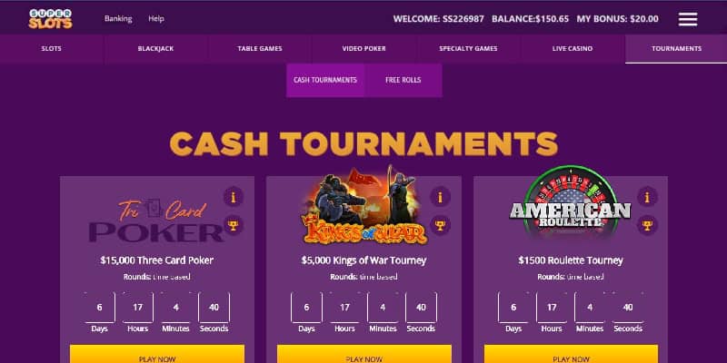 SuperSlots Casino Tournaments