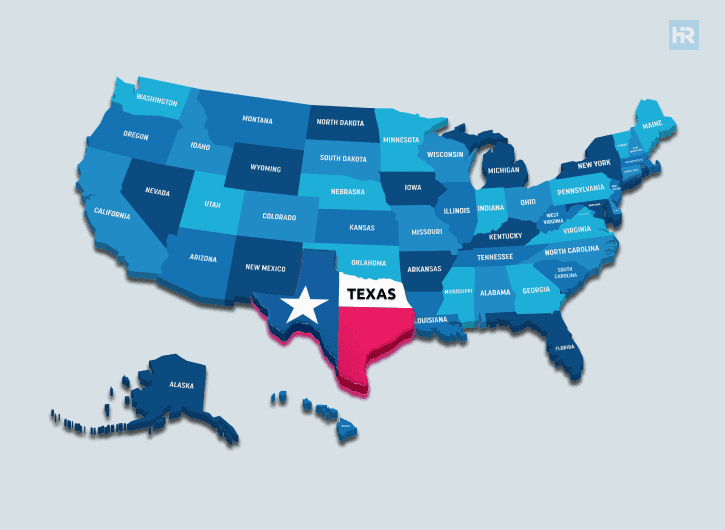 Hudson US Map - Texas