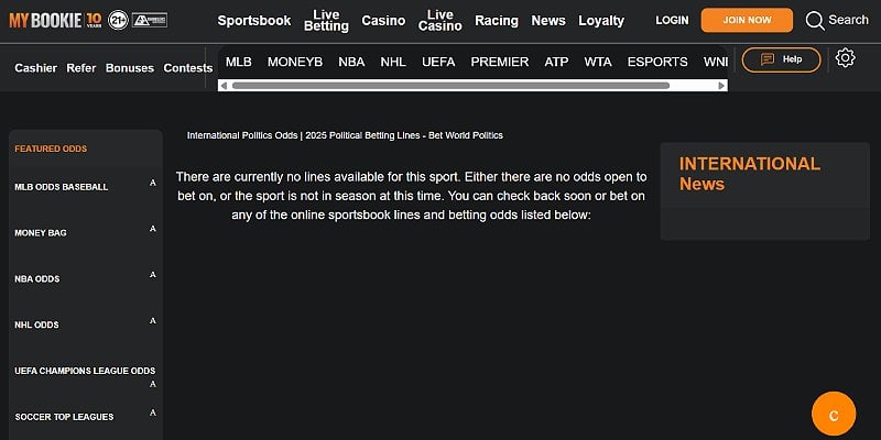 MyBookies Sports US - Politics
