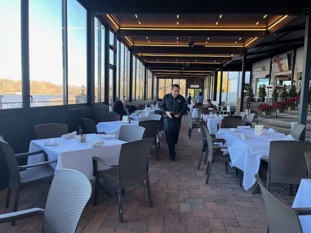 waiter at Carlucci’s Waterfront