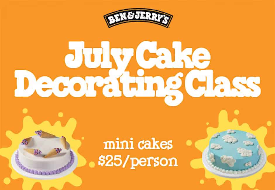 July Cake Decorating Class at Ben & Jerry's Hoboken
