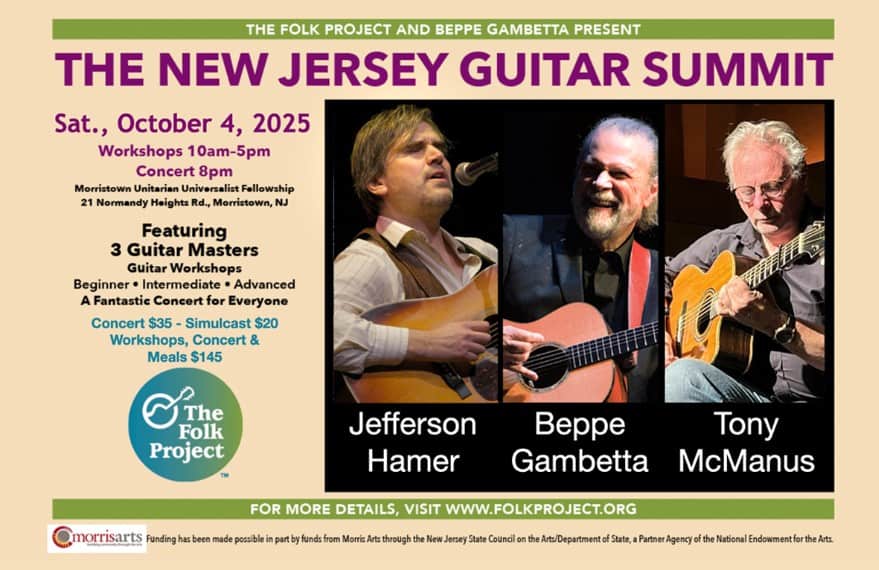 Troubadour Acoustic Concert Series and Beppe Gambetta present the NJ Guitar Summit