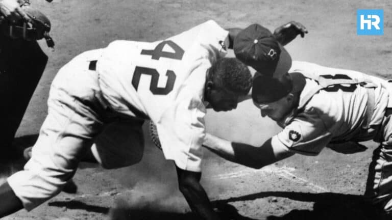 Jackie Robinson Breaks Baseball’s Color Barrier with 1947 Debut